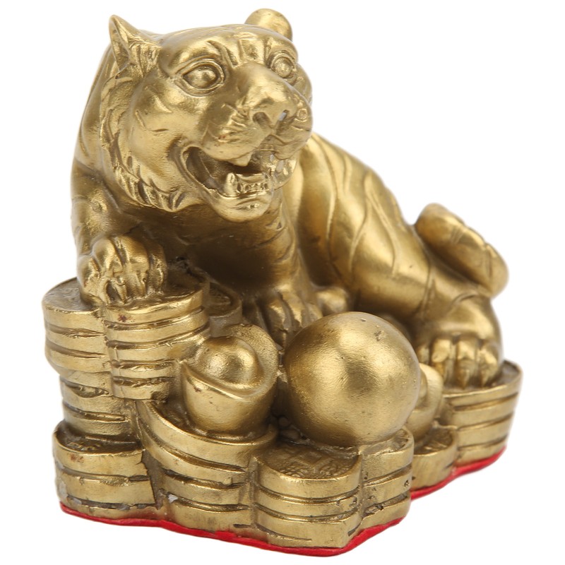 Brass Tiger Statue Sturdy Durable Brass Attract Wealth Fortune Easy
