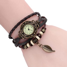 Weicam Woemen Vintage Multilayer Bangle Bracelet Analog Quartz Wrist Watch