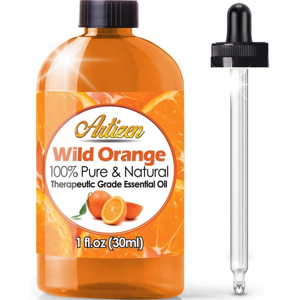 Artizen Wild Orange Essential Oil (100% Pure & Natural - UNDILUTED) Therapeutic Grade - Huge 1oz Bottle - Perfect for Aromatherapy, Relaxation, Skin Therapy & More!