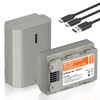 NP-FZ100 Batteries 2-Pack 2600mAh, Type-C Charging Port for Sony A7iv,