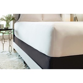 SHEEX - Original Performance Box Spring Wrap, Sleek Alternative to Dust Ruffles, Add Color to Any Box Spring - Black, Queen