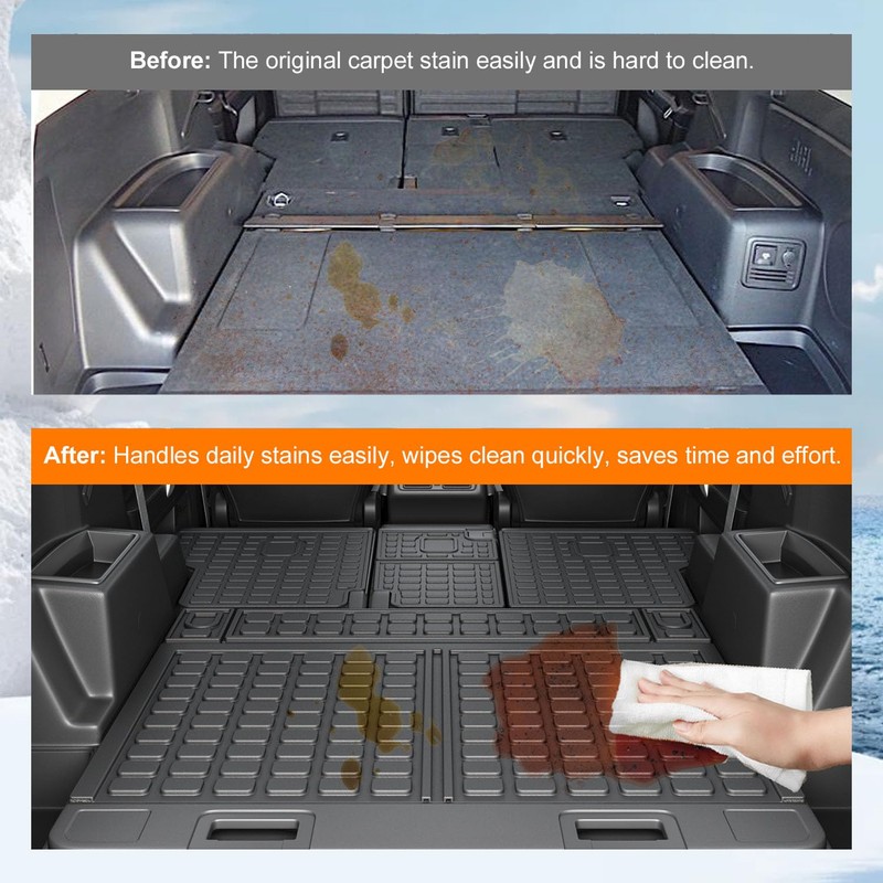 powoq Cargo Mat Compatible with 2010-2024 Toyota 4Runner Trunk Mat