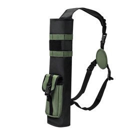 MiOYOOW Archery Quiver, Adjustable Arrow Bag Back Arrow Case with Tactical Webbing & Hook and Loop Fastener for Hunting Shooting Training