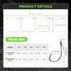 EWEIS 5 Pcs 3 in 1 String Fishing Hook,Pre-Tied Fishing