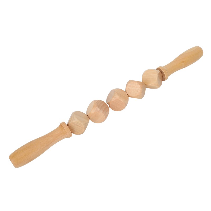 Fascia Massage Roller Meridian Dredgin Wooden Scraping Rods with 5pcs