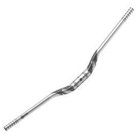 FIFTY-FIFTY Mountain Bike Riser Handlebar, Aluminum Alloy MTB Handlebar, 31.8mm Diameter, 780mm Wide Bicycle Bar, Silver, 35mm Rise
