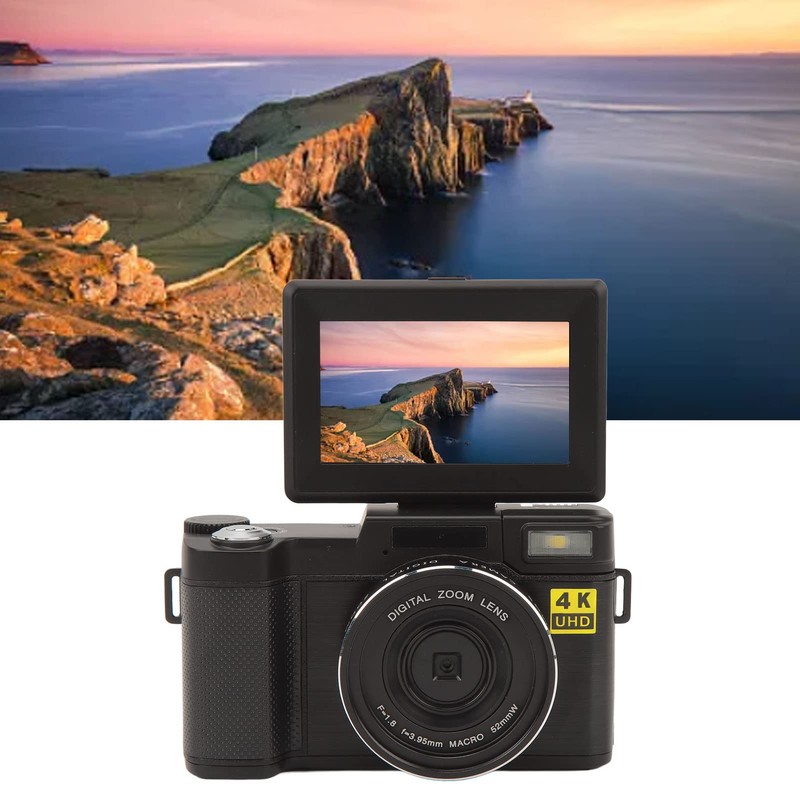 48MP Vlogging Camera, 3.2 Inch IPS Display Screen Flip Screen