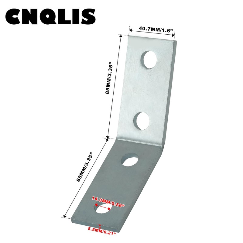 CNQLIS 6 Pack 45 Degree Angle Bracket Fitting for 1-5/8"