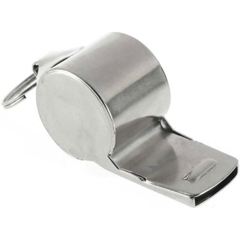 1 x Silver Stainless Steel Whistle Metal Whistle Referee Whistle