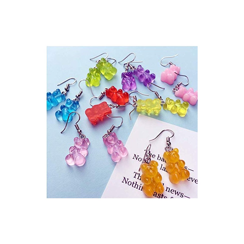 Tiande Creative Food Fruit Acrylic Big Drop Dangle Stud Earrings