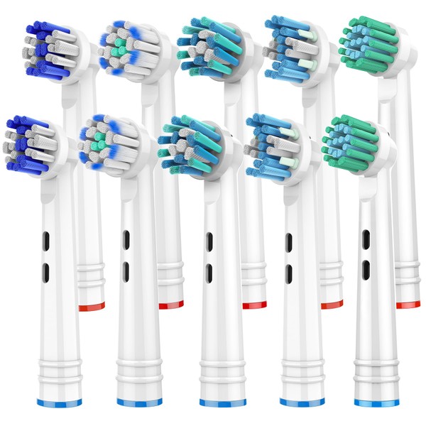 Toothbrush Heads for Oral B Braun, 10 Pack Electric Toothbrush Replacement Heads Medium Soft Bristles Electric Toothbrush Replacement Brush Heads Effective Replacement Toothbrush Heads for Oral Health