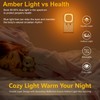 YUNLEX 4 Pack Amber Night Light, Dusk to Dawn Sensor,