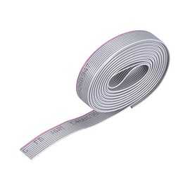 sourcing map IDC Flat Cable 2m/6.6ft Length 1.0mm Pitch 10 Pin Grey
