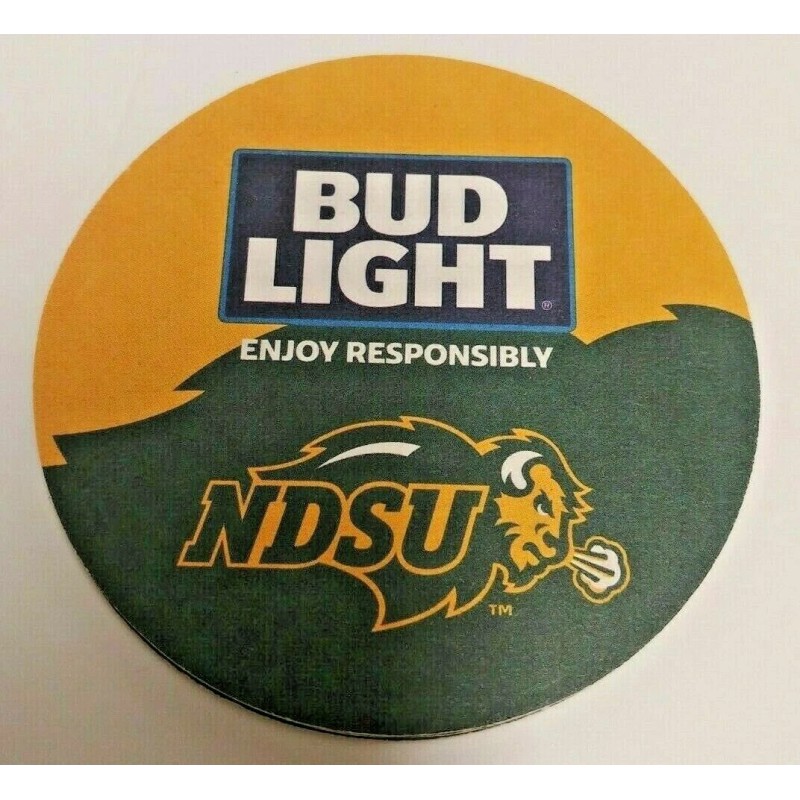 NDSU Bison Bud Light Paper Bar Coasters Dorm Man Cave