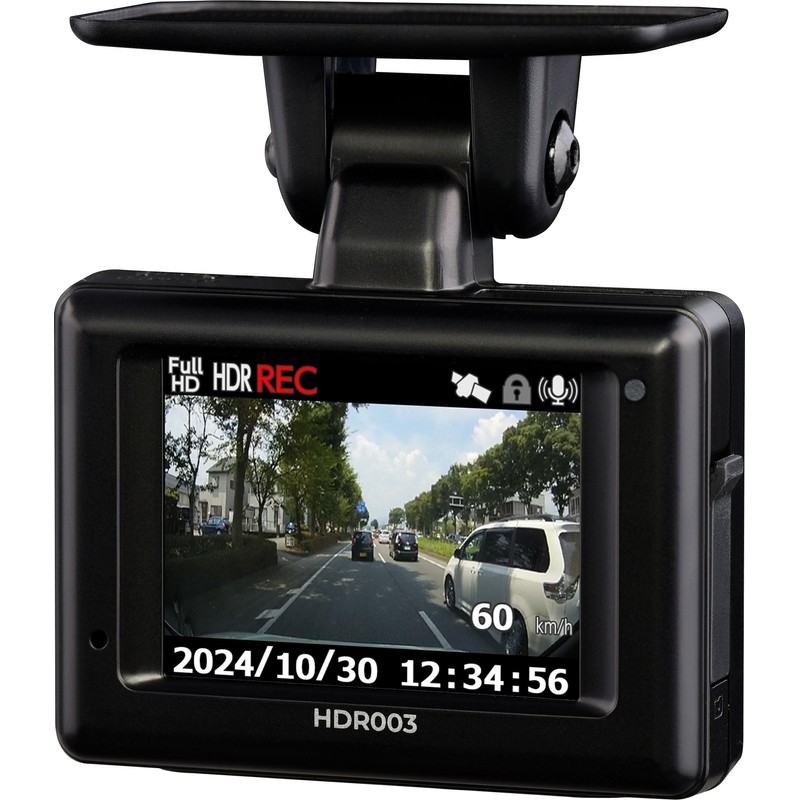 Comtec HDR003 Dash Camera, 2 Megapixels, Full HD, GPS, 16