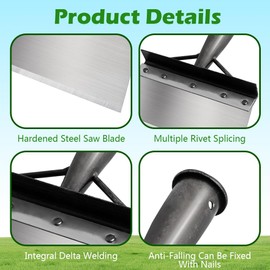 Aohcae Garden Shovel Multifunctional Garden Shovel,Garden Cleaning Shovel,Stainless Steel Garden Flat Shove,Patio Weed Remover Tool