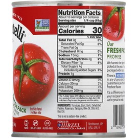 Dei Fratelli Crushed Tomatoes with Basil, Garlic, and Herbs - All-Natural Vine-Ripened - No Water Added, No Salt Added - Non-GMO, Gluten-Free (28 oz. Cans, 12 pack)