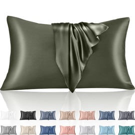 Warmstar 600 Thread Count Rayon Derived from Bamboo Cooling Pillowcases, Army Green, 20x26 Inches, Set of 2