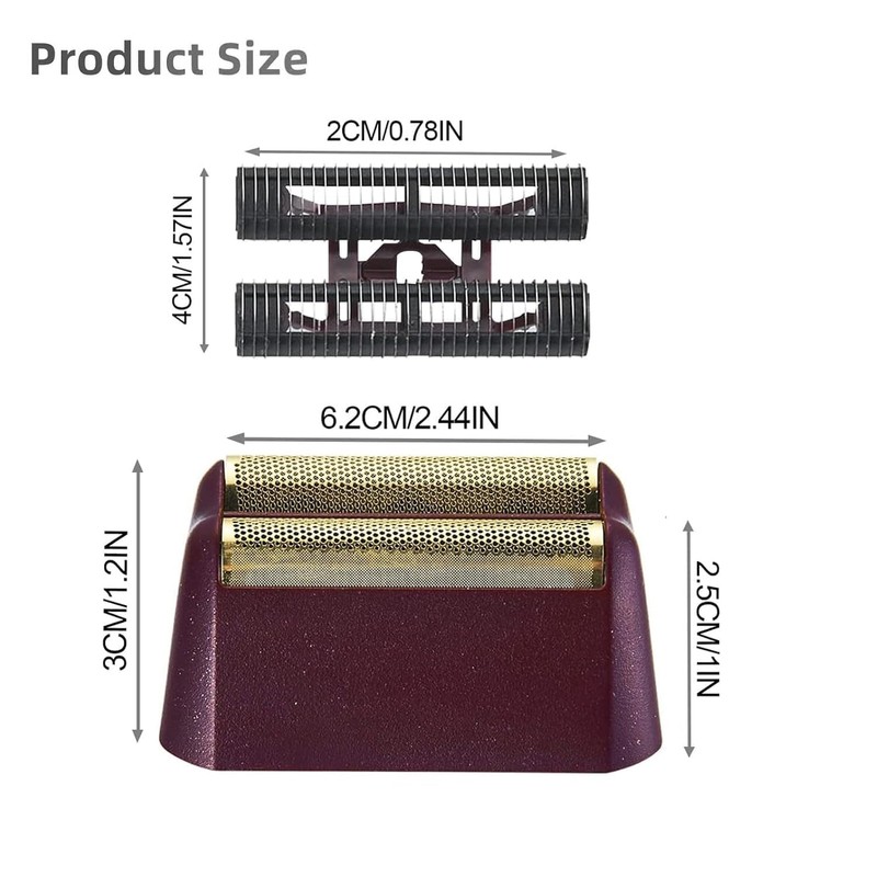 Replacement Shaver Heads Compatible with Wahl Foil Shaver (Red/4)