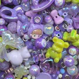 【MC series】Exquisite Diy Bead phone Charm Kits Mixed Cartoon Lanyard wrist strap Bracelet Keychain cute fashion for girls and women:_Lavender Mist_500ml