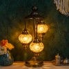 Marrakech Turkish Lamp 3 Globes Moroccan Table Lamp with Bronze