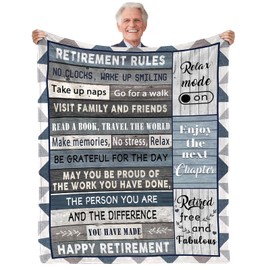 Yasrlvun Retirement Gifts for Men Retirement Blanket 50"x60" Funny Retirement Gifts Leaving Gifts for Men Teacher Retirement Gift