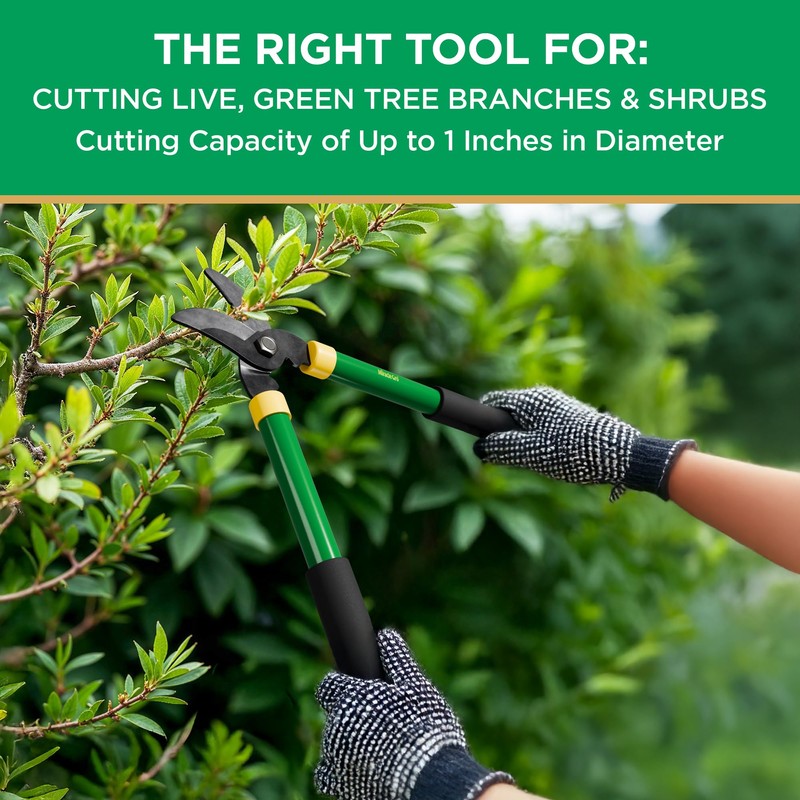 Miracle-Gro 15 in. Bypass Lopper for Tree Branch Trimming and