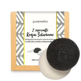 Puremetics Konjac Sponges, Super Soft, Pack of 2