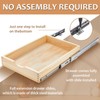 Menkxi 2 Set Pull out Tray Cabinet Organizer Wooden Pull