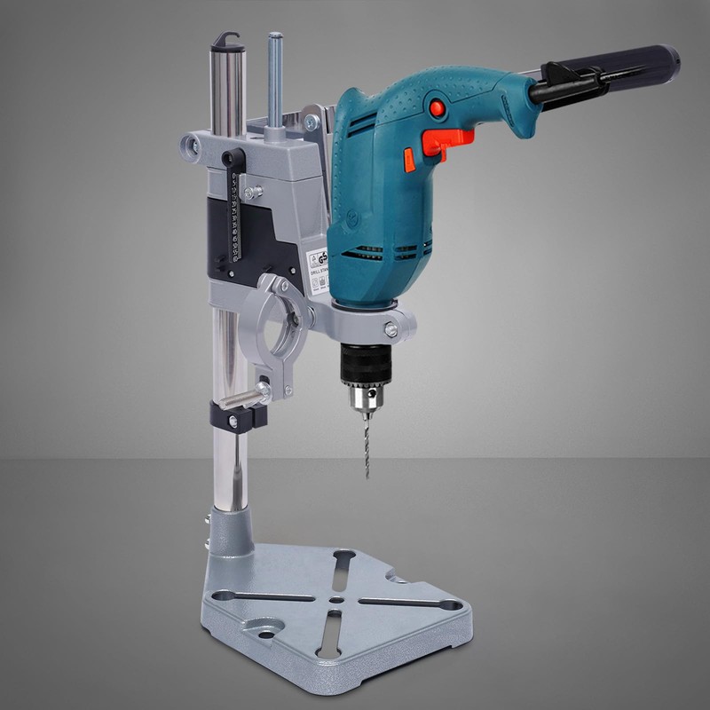 Portable Drill Press Stand for hand drill,Dual-hole Electric Adjustable Drill