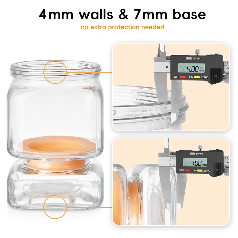 Glass Pickle Jar with Strainer Flip, 46 FL OZ Pickle