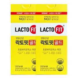 Lactopit Raw Lactobacillus Gold 2g x 30 packets (2) / JJ Mall / 락토핏 생유산균 골드 2g x 30포 2개 / JJ몰