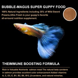 Bubble Magus Bubble Magus Royal Guppy Mignon Pellet, All Natural Guppy Food, Sword Prawns, Spirulina, Highly Nutritious, for Cleaner Water and More Vibrant Color (2 Ounce)