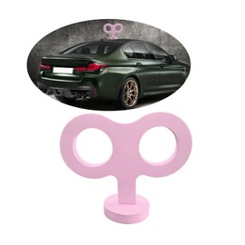Dickno Car Wind Up Key Sticker, 3D Cute Clockwork Wind Up Key for Car Back and Roof Decoration, Creative Auto Body DIY Ornament, Universal Vehicle Exterior Decorative Accessories (Pink)