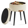 VASAGLE EKHO Collection - Storage Ottoman, Vanity Chair Stool, Synthetic
