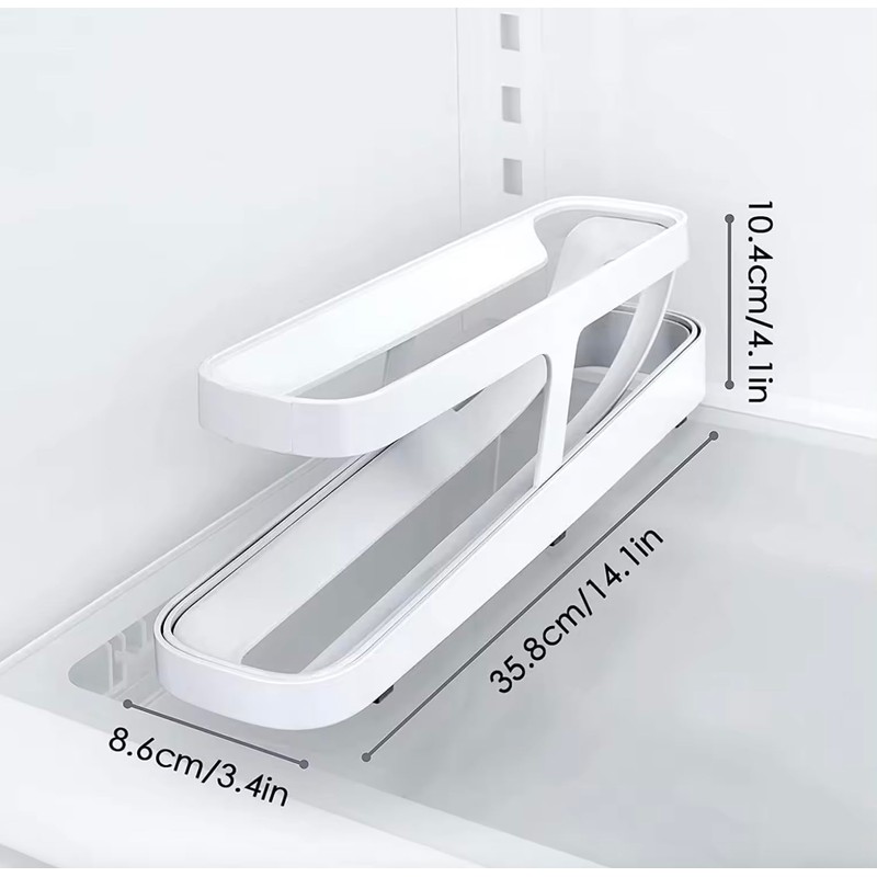 I Neat Egg Dispenser, Two Tier Rolling Eggs Holder for