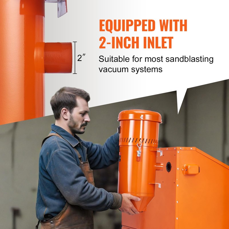 VEVOR Dust Collection System: 1.6-HP Dust Collector Media Reclaimer with
