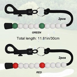 Golf Score Counter Stroke Counter, Golf Result Counter, 4 Pieces Golf Beads Impact Counter, Golf Counter, Golf Score Counter, Golf Score Stroke Beads, Golf Club Beads Chain Score Counter