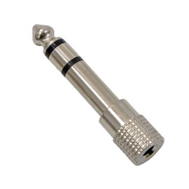Converts stereo mini plugs (3.5mm) to stereo standard plugs