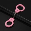 POYAMUSE Mini Handcuffs Metal Keychain Creative Handcuff Keyring-pink