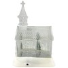 Gerson 2660080 Battery Operated Lighted Holiday Spinning Water Globe Church,