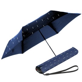 Knirps US.050 Ultra Light Slim Manual Open Rain Umbrella for Adults - Portable Weather Protection - Compact, Fits in Backpack or Purse, Retractable with Carrying Case, Rain Blue, 90cm Diameter