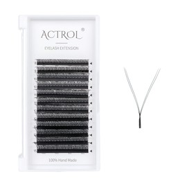 ACTROL YY Eyelashes Extension Lashes Black D Curl 0.05mm 8-15mm Mix Lash Volume Extension Easy Fans 4D Y Shaped Premade Soft Eyelashes Supply