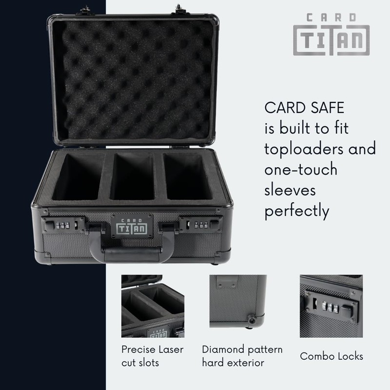 Card Titan Card Safe 3 Row - Lockable Premium Trading