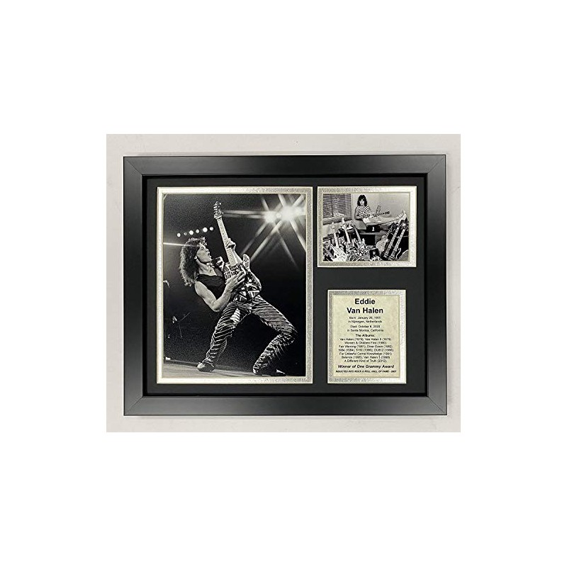 Eddie Van Halen | 12"" x15 Framed Photo Collage |
