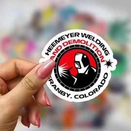 Heemeyer Welding and Demolition Stickers Patriotic Killdozer Sticker Stickers for Water Bottles, Skateboards and Notebooks, Laptop, Hardhat, Helmet Stickers (2inches)