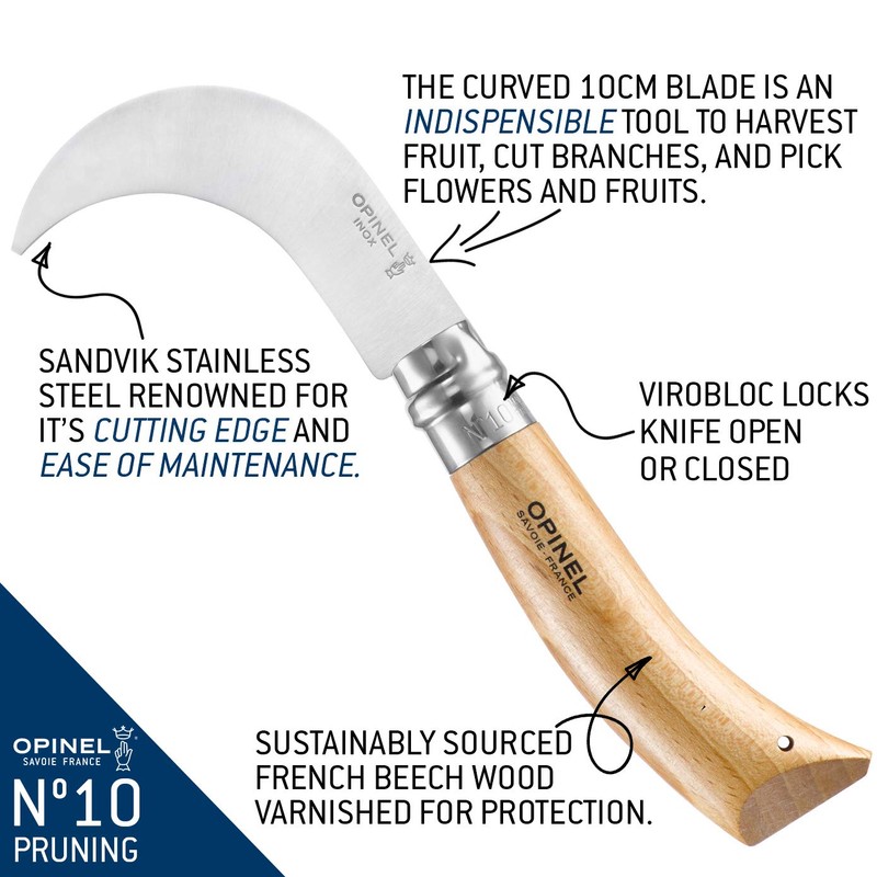 Opinel Unisex O113110 Messer, Buchenholz Braun, 19,5 cm EU