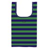 Pocket Tote Bag, Large, Border Green, Foldable, Large Capacity