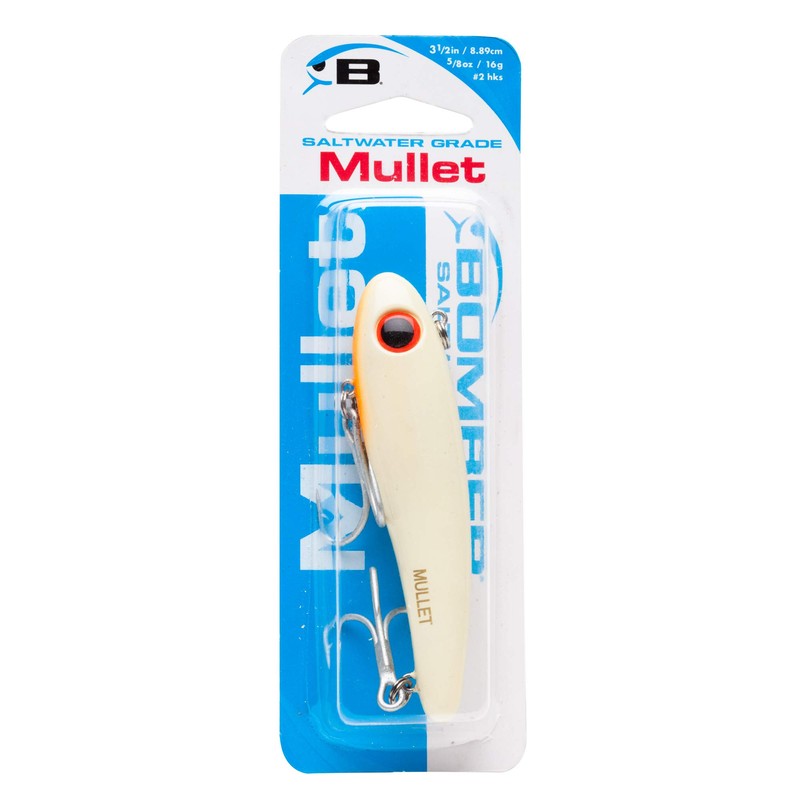 Bomber Lures Mullet Slow-Sinking Twitch, Walking Saltwater Fishing Lure, Excellent