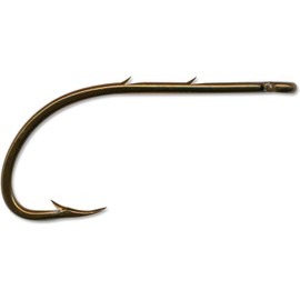 Mustad Classic Special Long Shank Beak Baitholder Hook with 2 Baitholder Barbs, Forged and Reversed Point (Pack of 10), 92661-BR-6-10, Bronze, Size 6